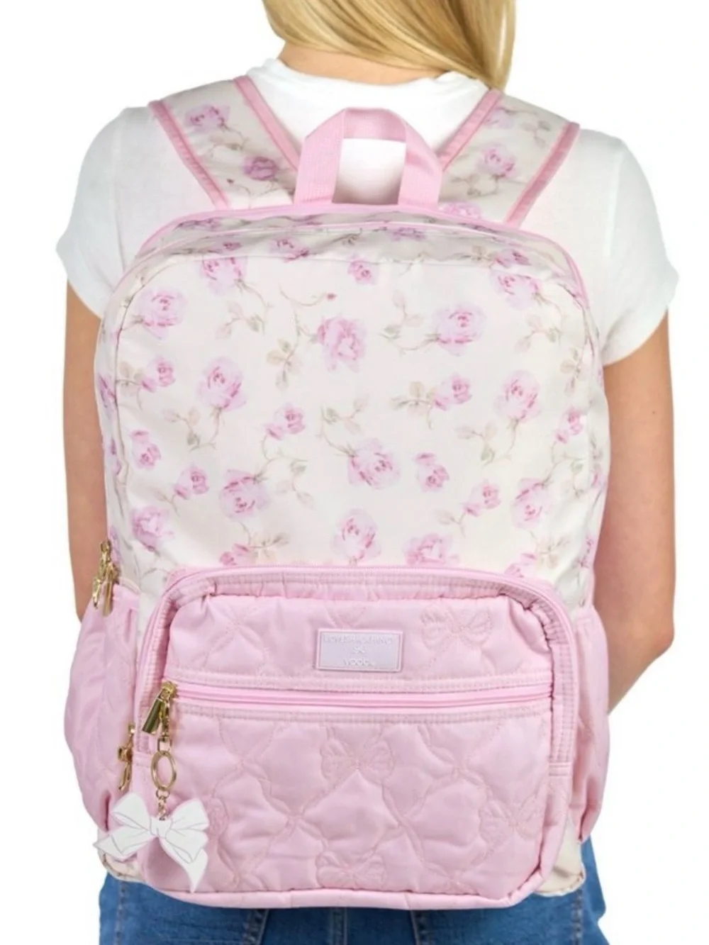 NWT Love shack fancy x target ribbon Rosa Quilted Backpack and lunch tote